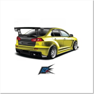 mitsubishi evoX Posters and Art